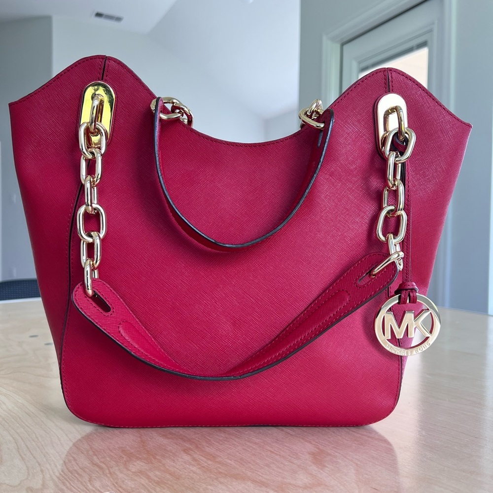 MICHAEL KORS RED TOTE E-1309
